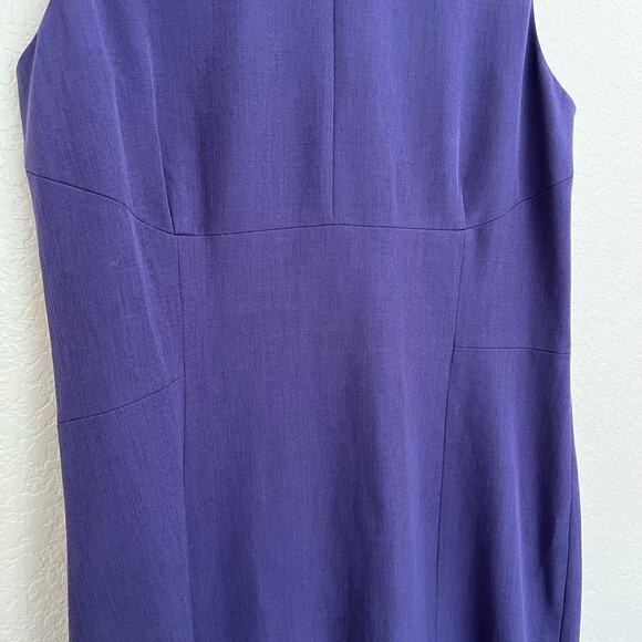 MM.LaFleur A-Line Sheath Dress Purple Sleeveless Washable Workwear Polished - Picture 5 of 13